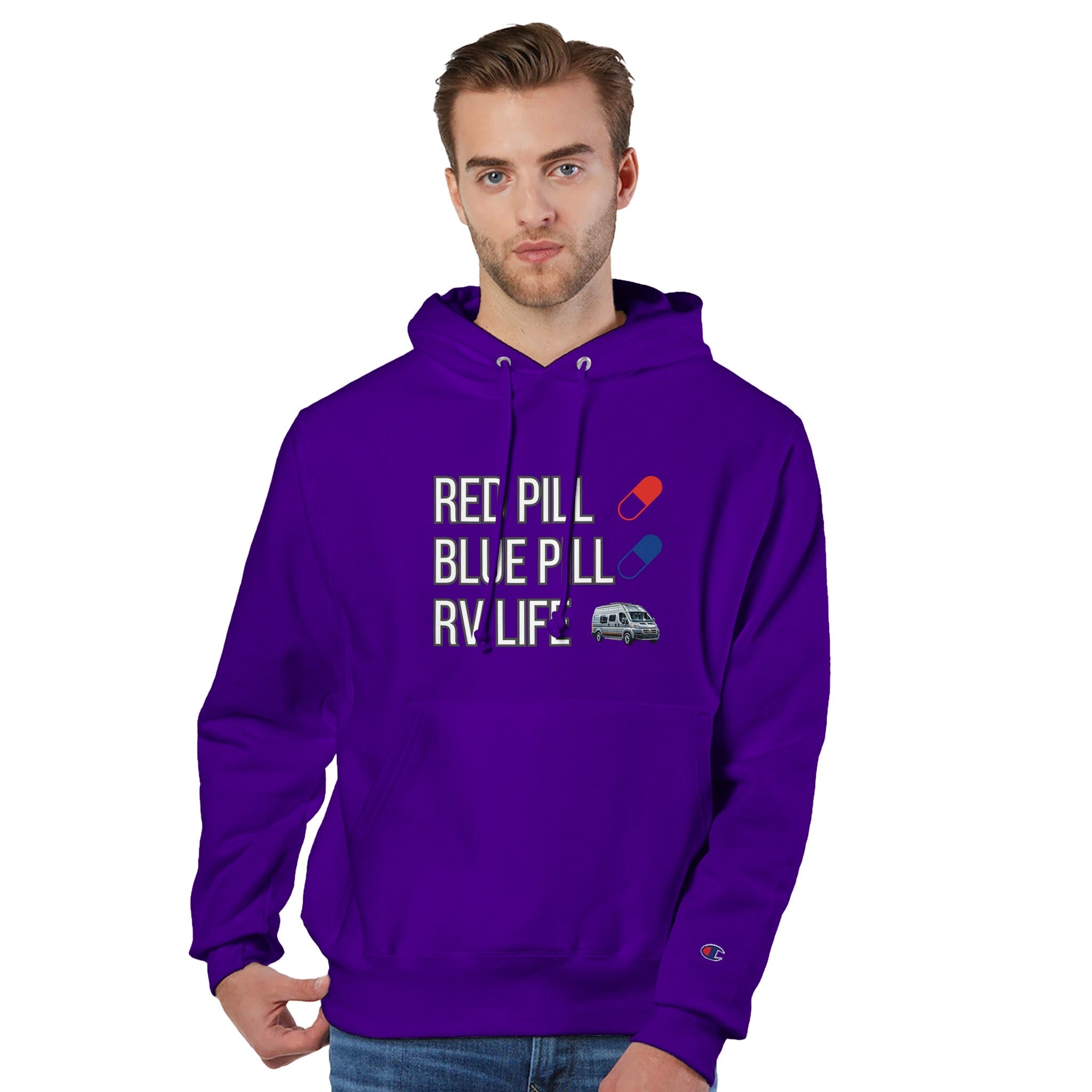 Recycled polyester Unisex Pullover Hoodie | Champion S1051 - Hoodie - RV Nation Apparel